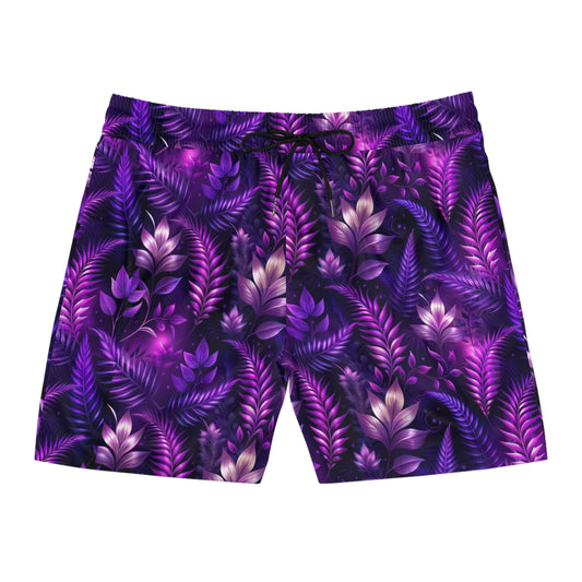ZIONIC Shorts Phantom Bloom — Floral Azul/Púrpura Oversized UPF 50+