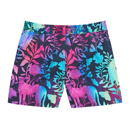ZIONIC Shorts Jungle Pulse — Floral Morado Oversized UPF 50+