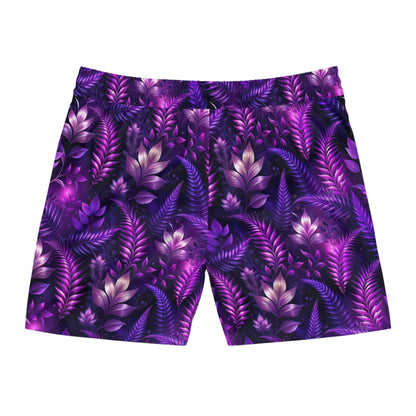 ZIONIC Shorts Phantom Bloom — Floral Azul/Púrpura Oversized UPF 50+