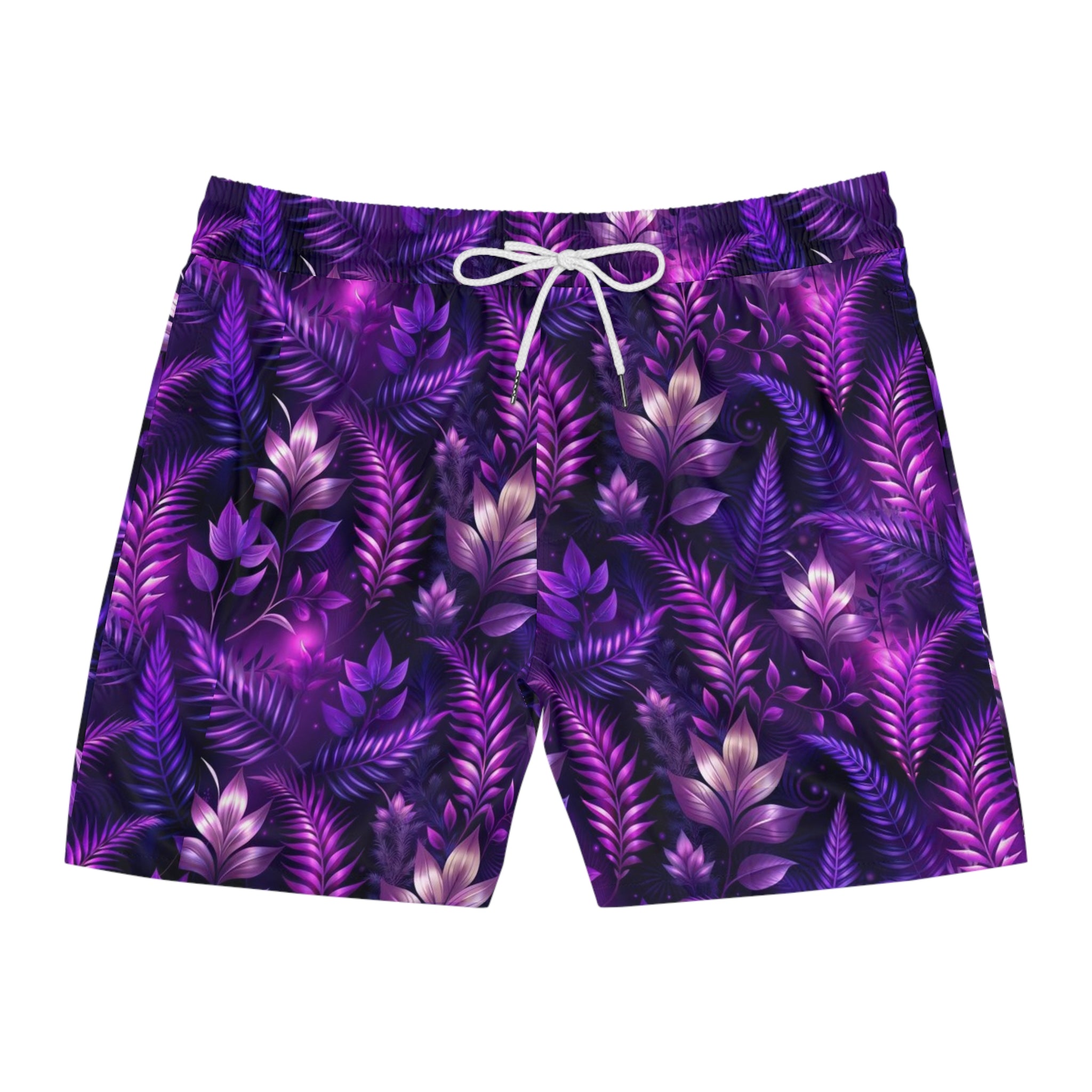 ZIONIC Shorts Phantom Bloom — Floral Azul/Púrpura Oversized UPF 50+