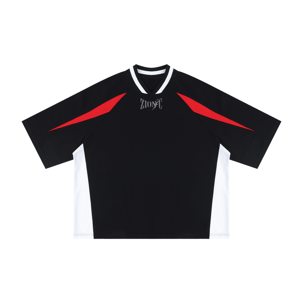 ZIONIC Oversized V-Neck Jersey Tee