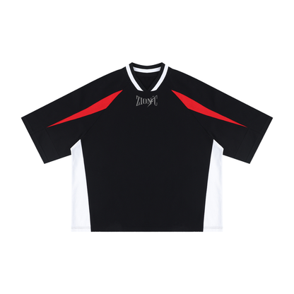 ZIONIC Oversized V-Neck Jersey Tee