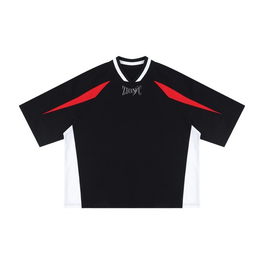 ZIONIC Oversized V-Neck Jersey Tee