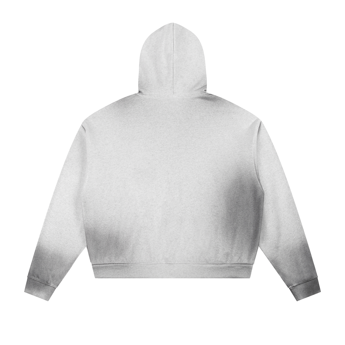 ZIONIC Sunfade Raw Edge Zip Hoodie
