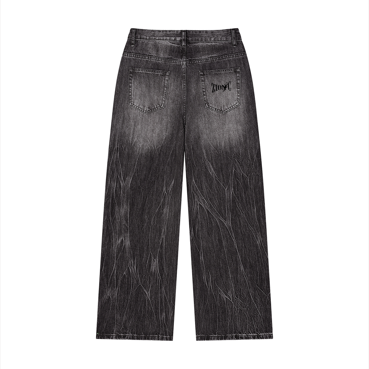 ZIONIC Vintage Wash Wide Leg Jeans