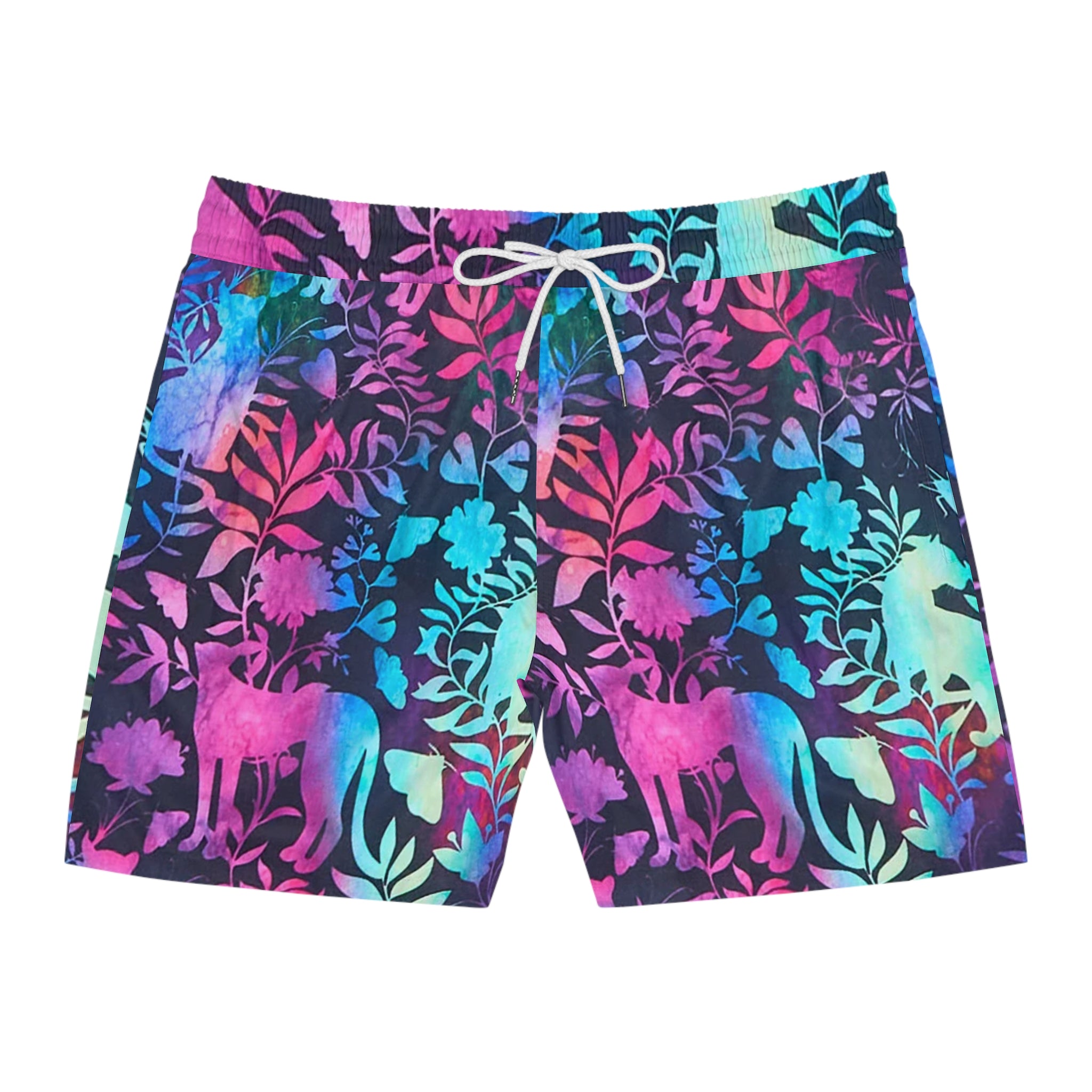 ZIONIC Jungle Pulse Shorts — Purple Floral Oversized UPF 50+